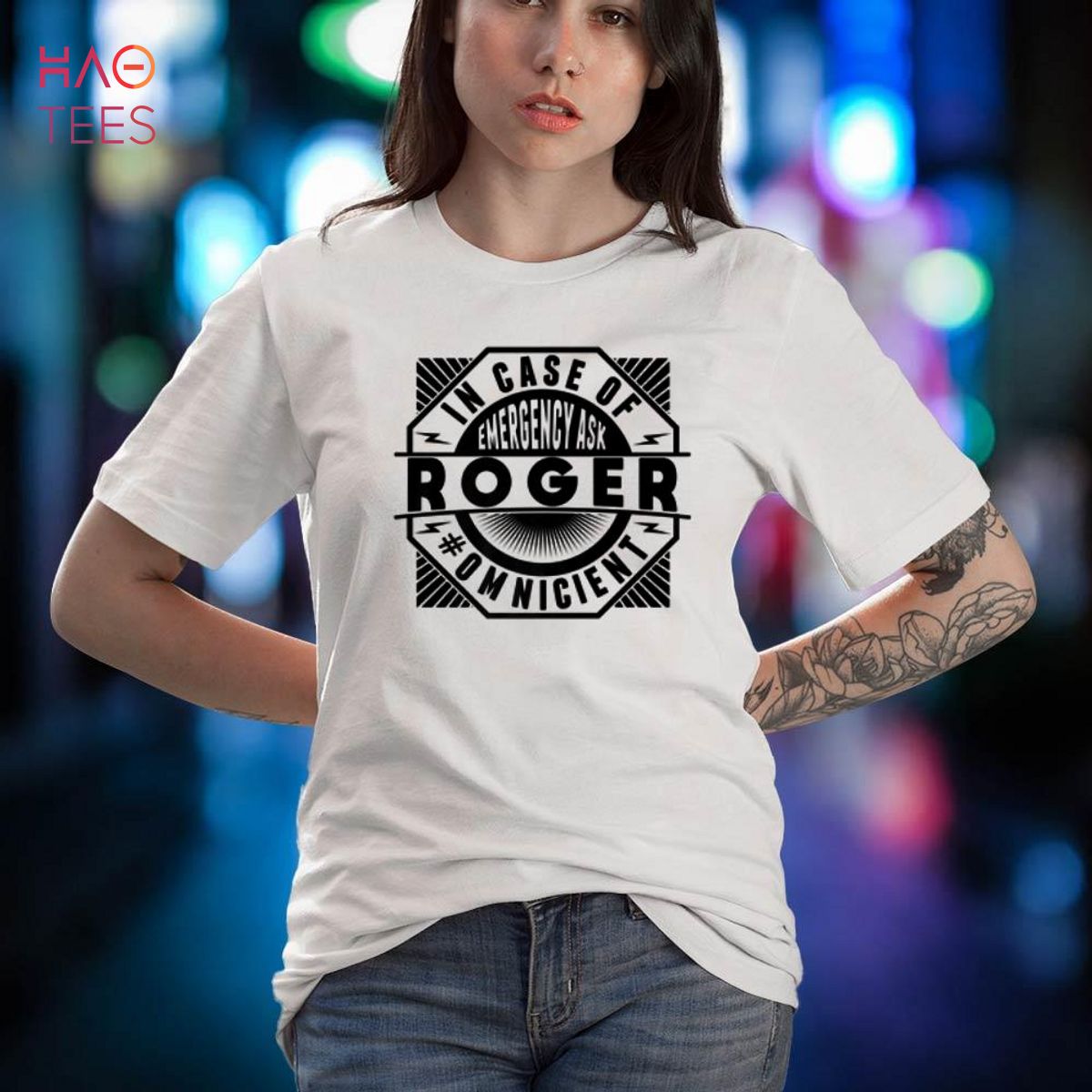 Funny Name Omniscient - In Case Of Emergency Ask Roger Shirt Funny Name Omniscient - In Case Of Emergency Ask Roger Shirt