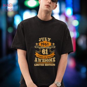 Womens July 61 Year Old vintage 1961 61th Birthday Shirt