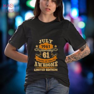 Womens July 61 Year Old vintage 1961 61th Birthday Shirt