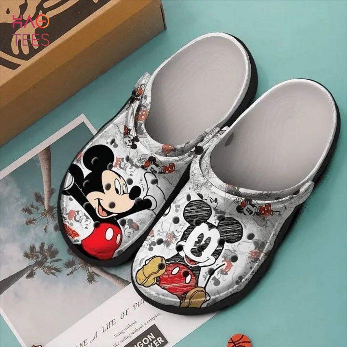 Amazon Mickey Mouse Painting Crocs Clog Shoes