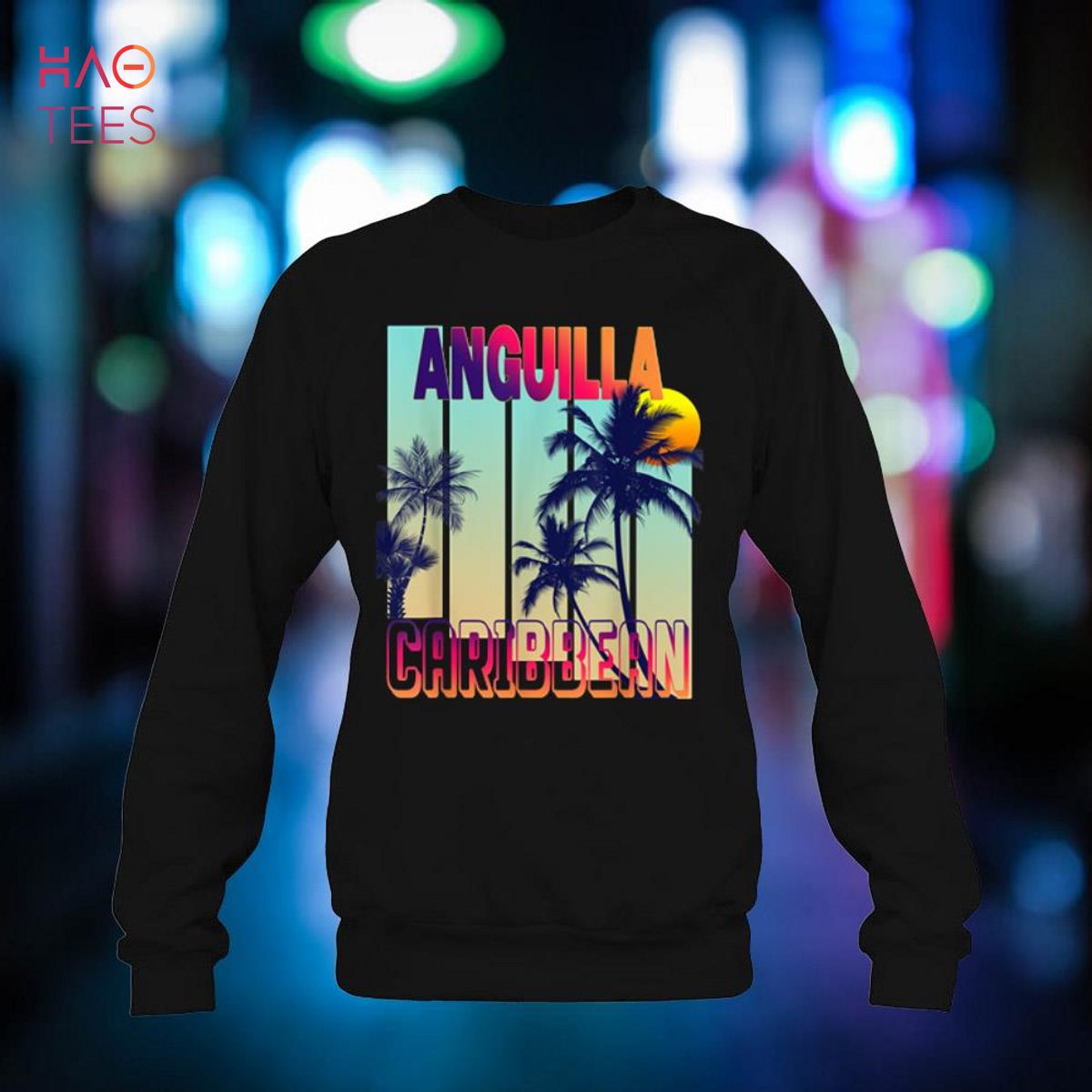 Anguilla Retro Vintage Style Palm Tree Shirt Anguilla Retro Vintage Style Palm Tree Shirt