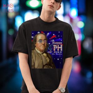 Ben Franklin Sunglasses 4th of July Design Black Shirt