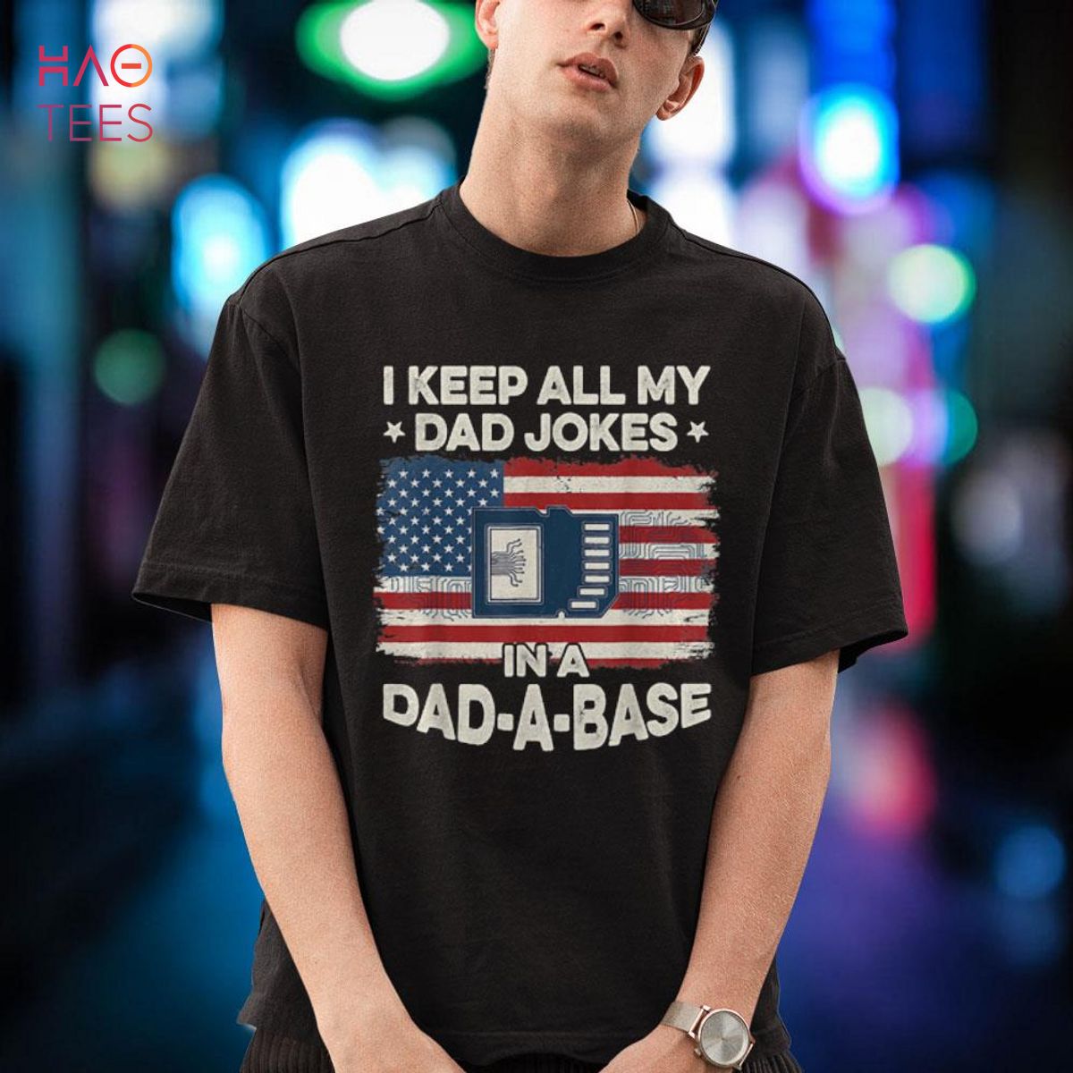 Dad Jokes I Keep In All A Dad-A-Base Vintage Fathers Day Men Shirt Dad Jokes I Keep In All A Dad-A-Base Vintage Fathers Day Men Shirt
