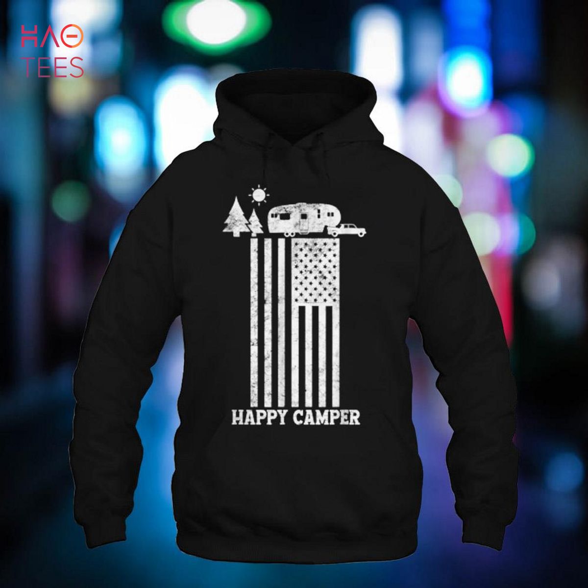 Happy Camper American Flag Camping Lover Men & Women Happy Camper American Flag Camping Lover Men & Women