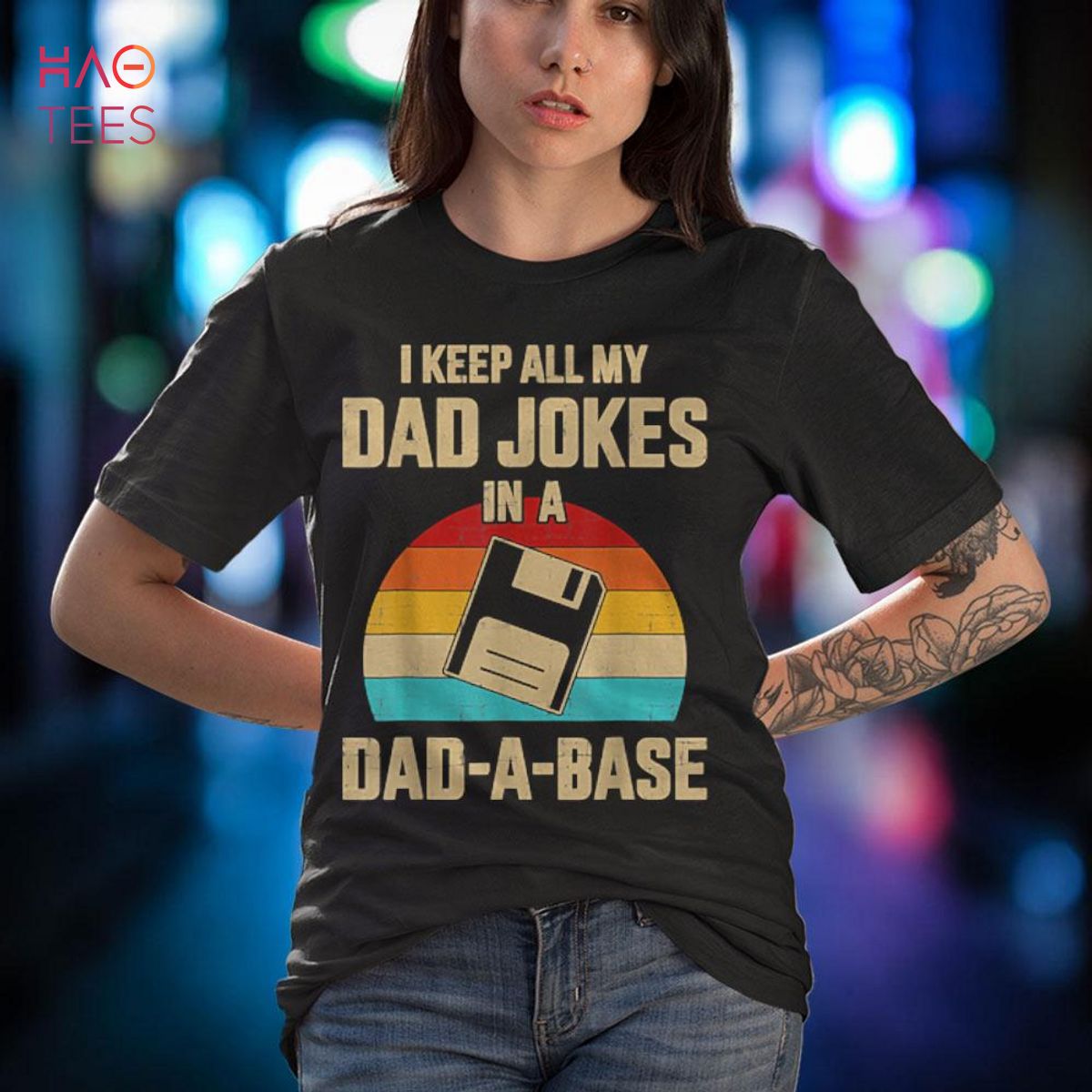 Mens Funny dad jokes in dad-a-base vintage for father’s day Shirt