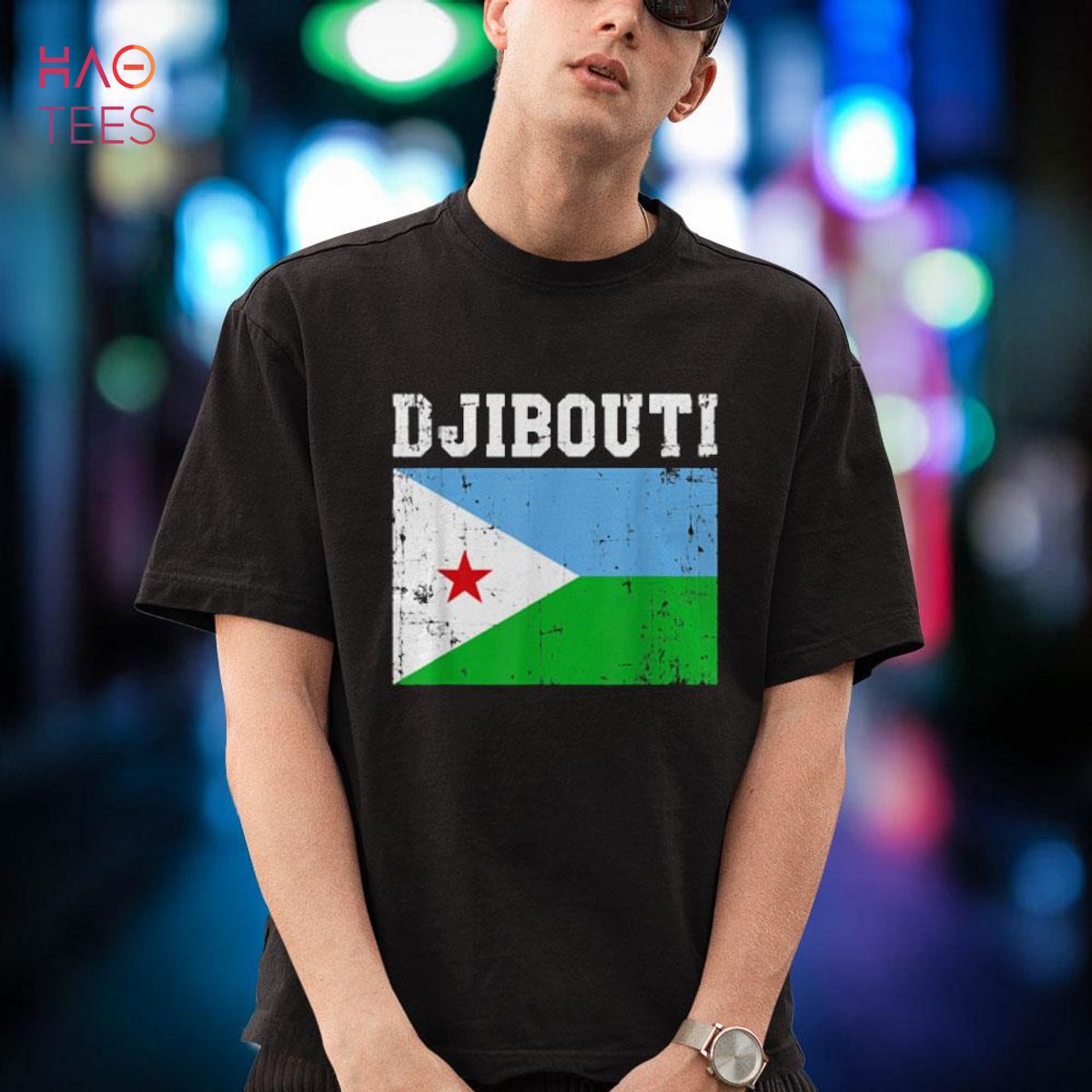Retro Vintage Djibouti Flag Djiboutian Roots Shirt