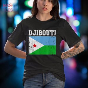 Retro Vintage Djibouti Flag Djiboutian Roots Shirt
