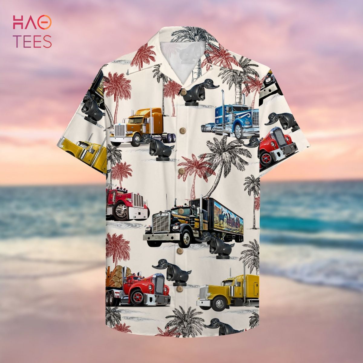 Summer Gift For Trucker With Duck Pattern Hawaiian Shirt, Aloha Shirt Summer Gift For Trucker With Duck Pattern Hawaiian Shirt, Aloha Shirt