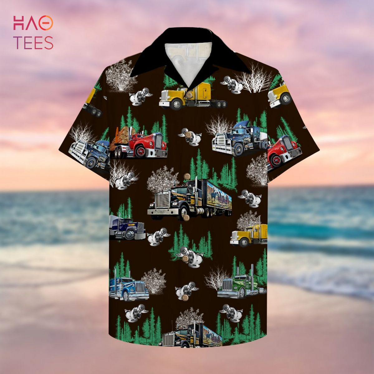 Trucker Limited Edition Hawaiian Shirt, Aloha Shirt Trucker Limited Edition Hawaiian Shirt, Aloha Shirt