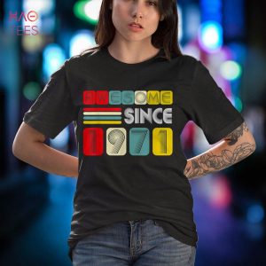 51 Year Old Gift Awesome Since 1971 Vintage Birthday Shirt