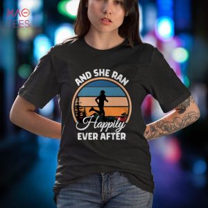 And She Ran Happily Ever After Shirt Vintage Women Running Shirt