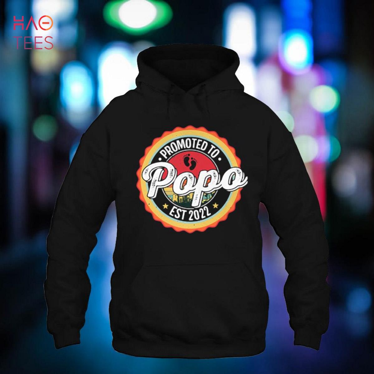 Mens Promoted To Papa Est 2022 Retro New Popo First Time Popo Shirt Mens Promoted To Papa Est 2022 Retro New Popo First Time Popo Shirt