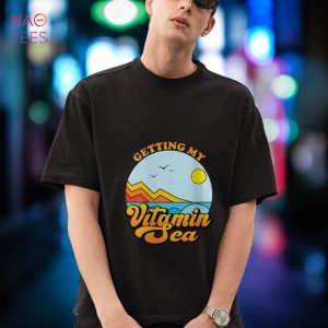Womens Getting My Vitamin Sea Beach Family Vacation Summer Graphic Shirt