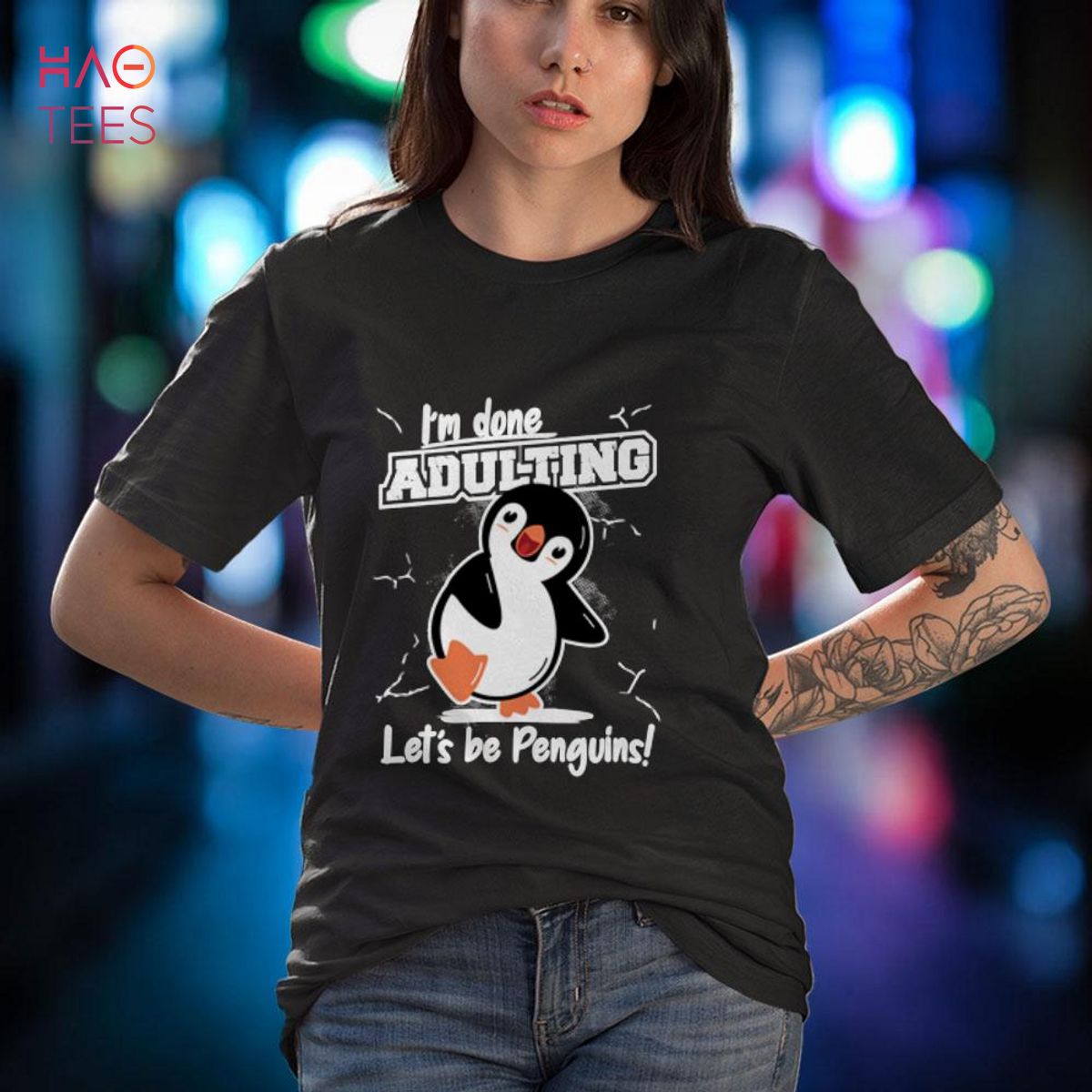 Done Adulting Let's be Penguins Emperor Penguin Long Sleeve Done Adulting Let's be Penguins Emperor Penguin Long Sleeve