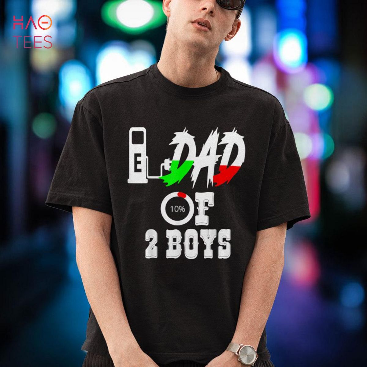 TREND Mens DAD of 2 Boys, father or grandpa of 2 kids Shirt