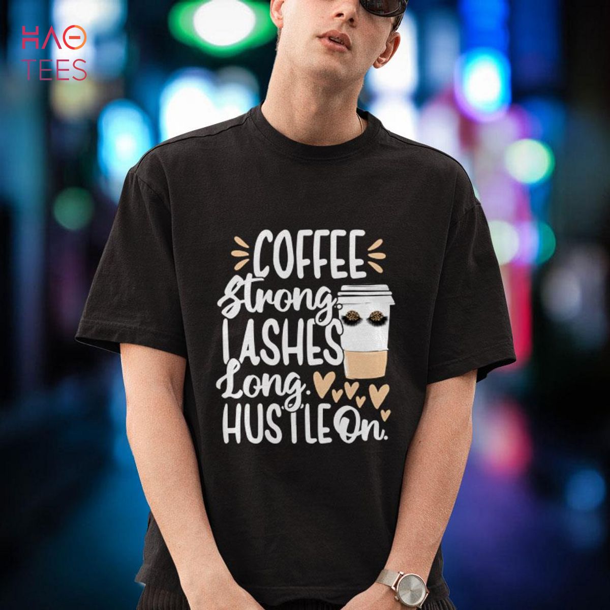 Coffee Lash Tech Eyelash Technician Beautician Leopard Shirt
