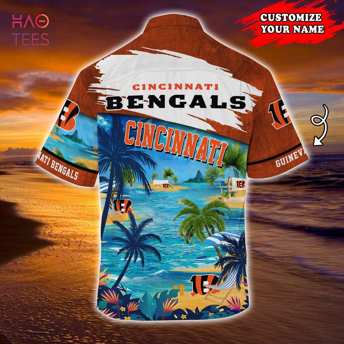Cincinnati Bengals NFL Customized Summer Hawaiian Shirt