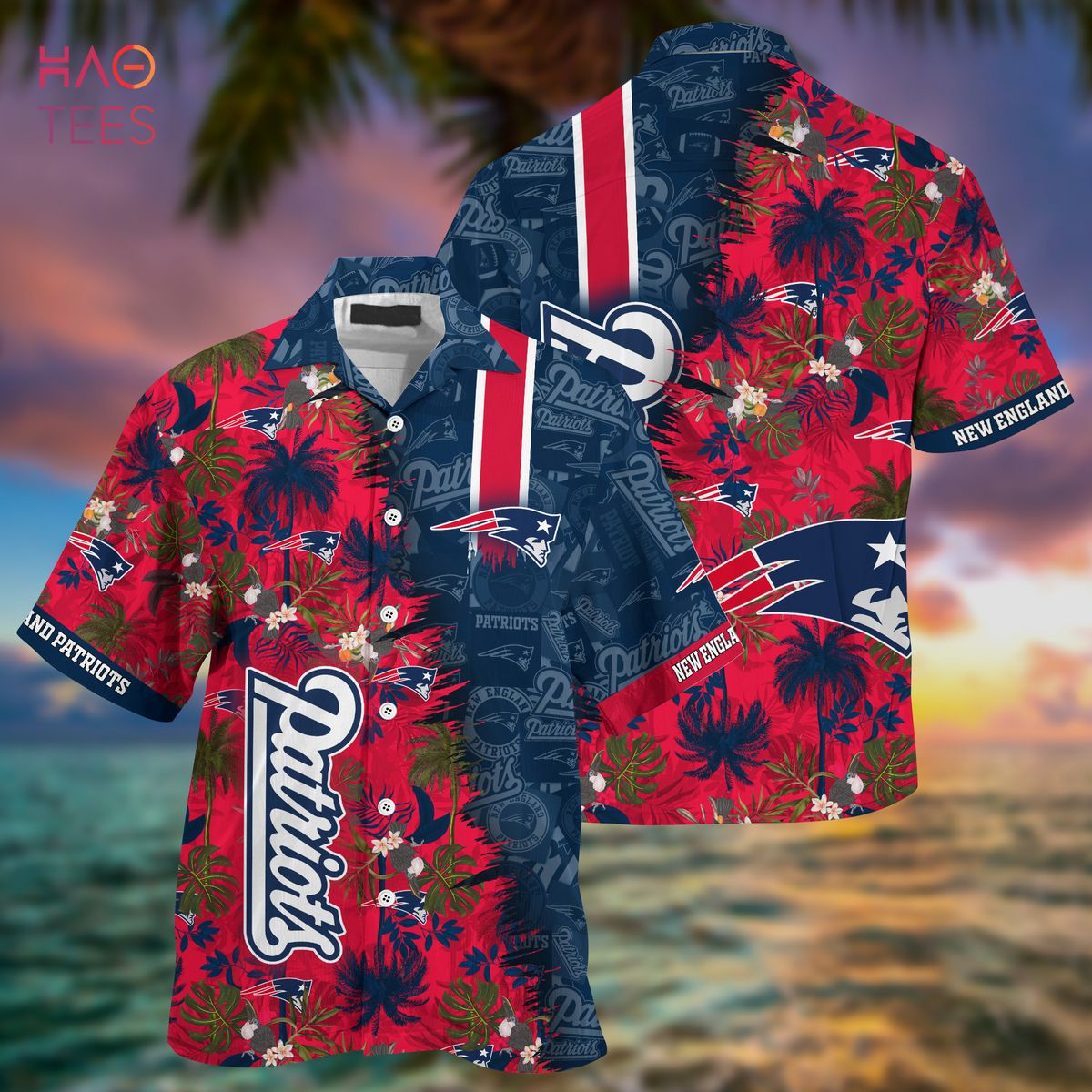 HOT New England Patriots NFL Summer Hawaiian Shirt And Shorts