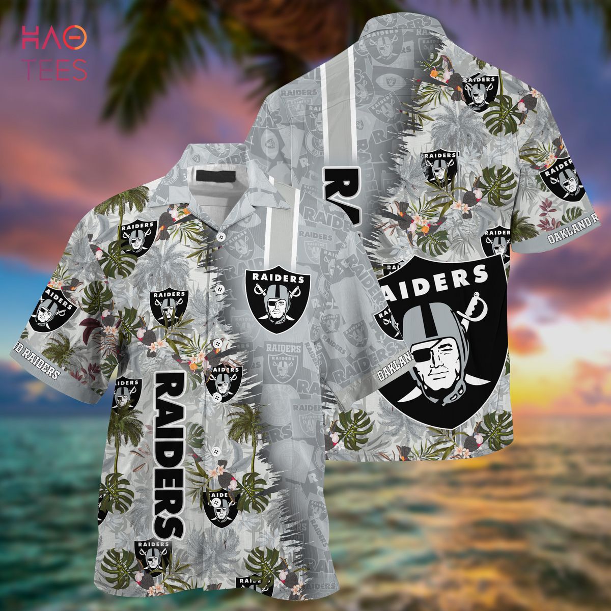 HOT Oakland Raiders NFL Summer Hawaiian Shirt And Shorts