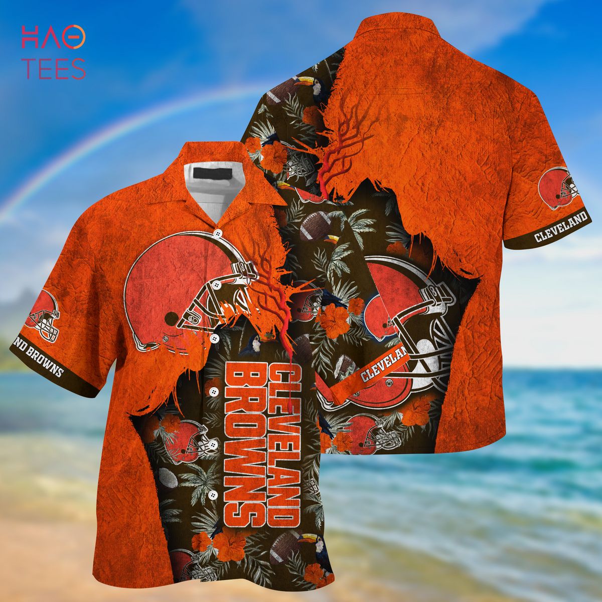 NEW Cleveland Browns NFL God Hawaiian Shirt