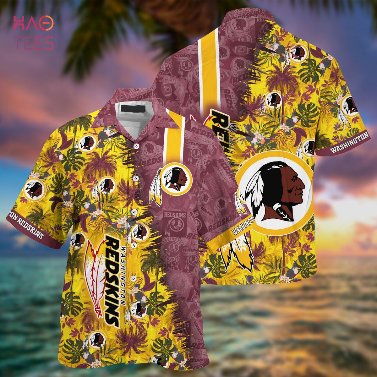 HOT Washington Redskins NFL Summer Hawaiian Shirt And Shorts