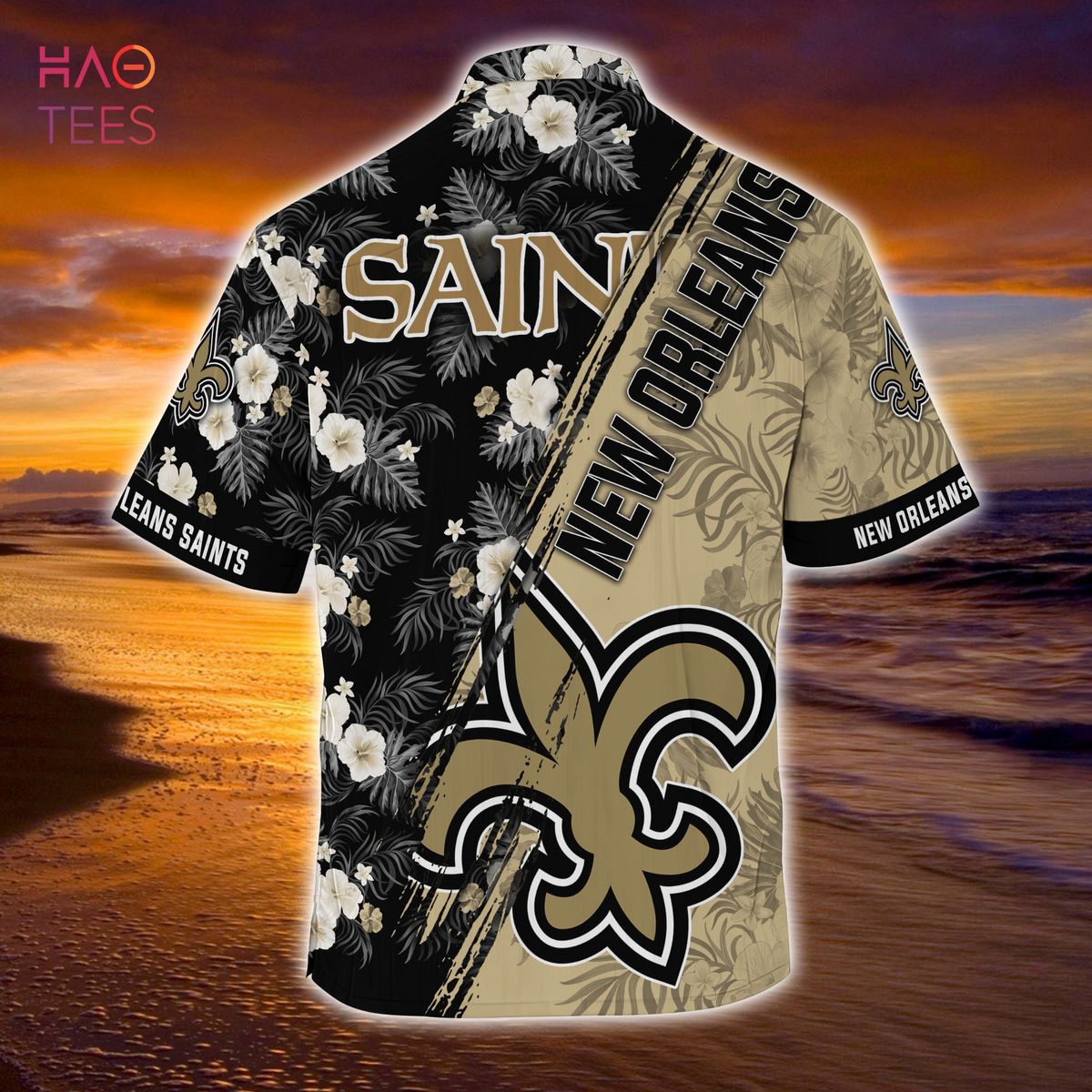 Mickey And Floral New Orleans Saints NFL Summer Hawaiian Shirt