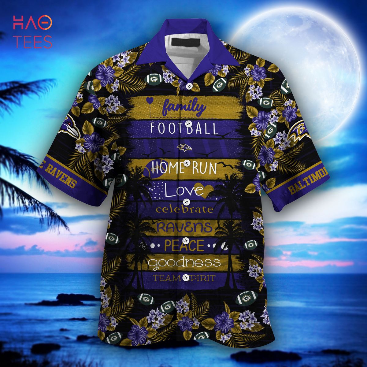 NEW Baltimore Ravens NFL Hawaiian Shirt