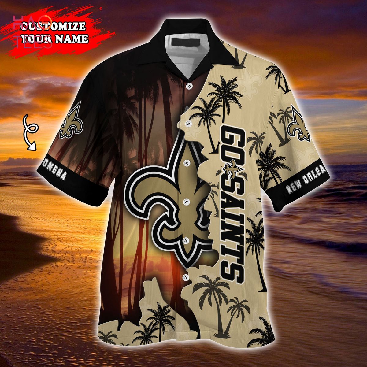 New Orleans Saints NFL Customized Summer Hawaiian Shirt New Orleans Saints NFL Customized Summer Hawaiian Shirt