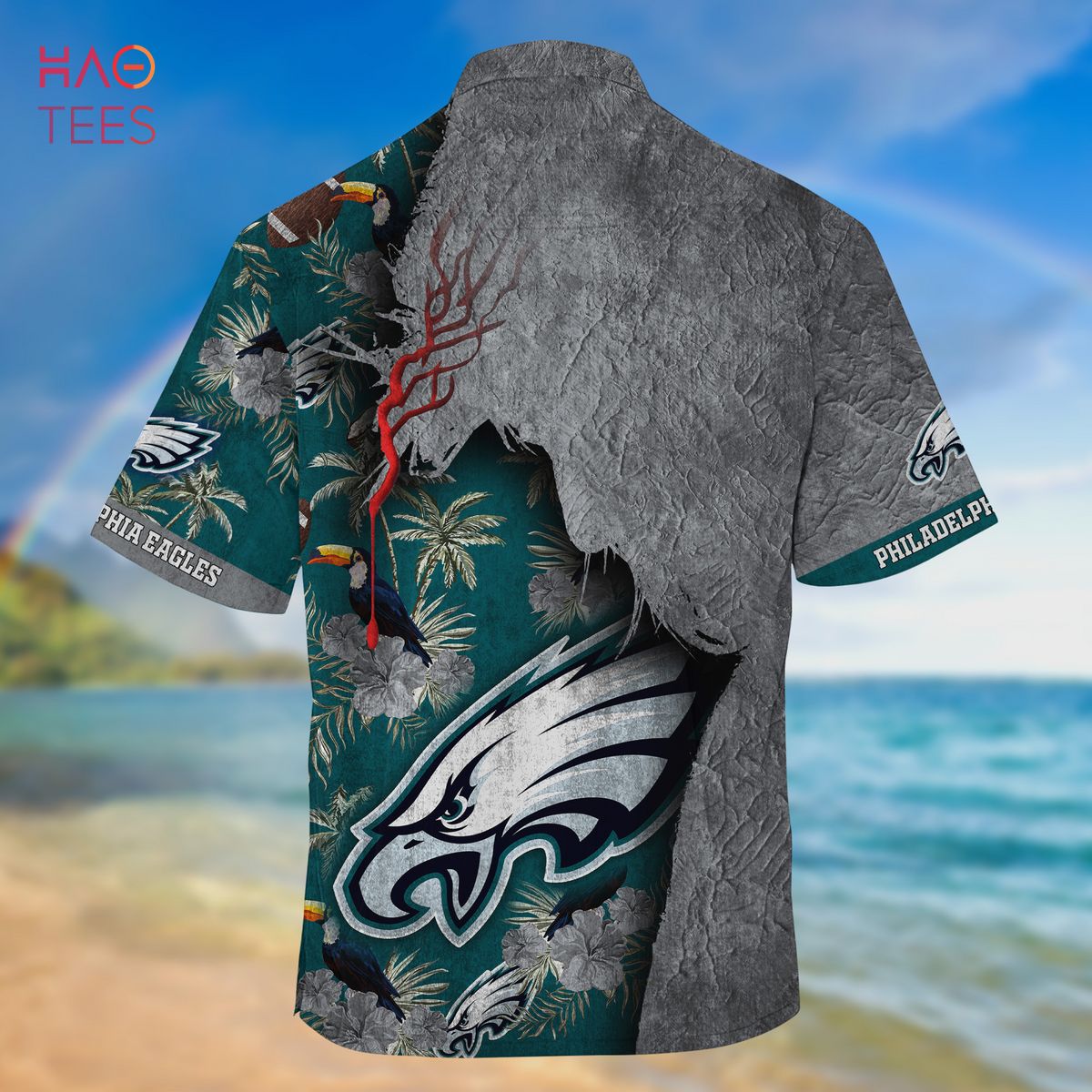 NEW Philadelphia Eagles NFL God Hawaiian Shirt
