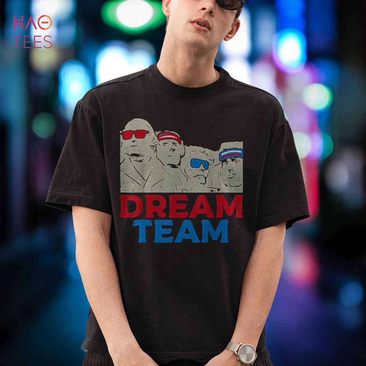 Dream Team Presidents Mount Rushmore 4th of July Funny Shirt