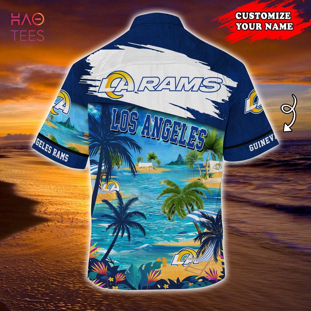 Los Angeles Rams NFL Customized Summer Hawaiian Shirt