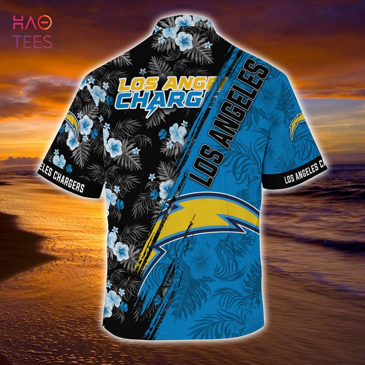 Mickey And Floral Los Angeles Chargers NFL Summer Hawaiian Shirt