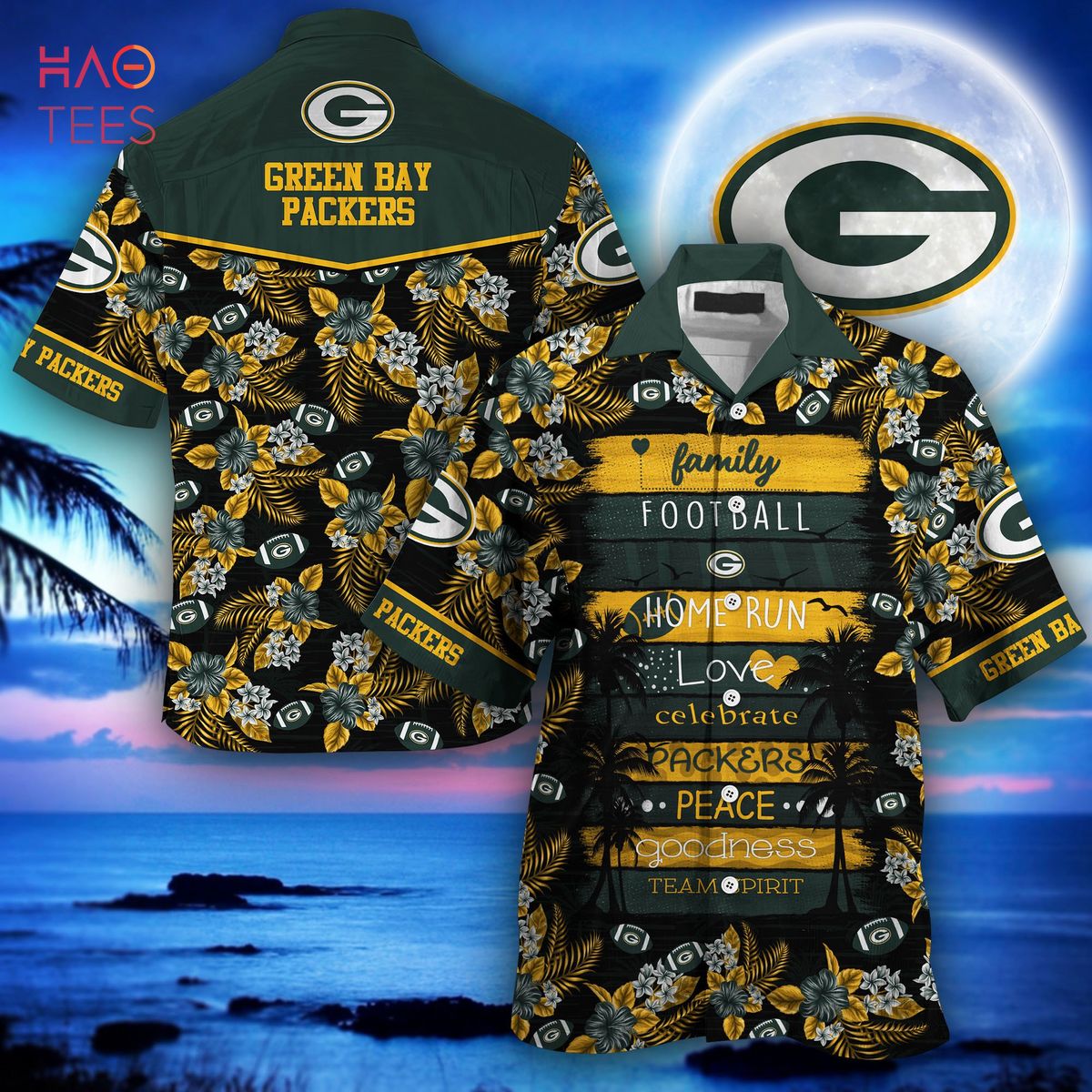 NEW Green Bay Packers NFL Hawaiian Shirt