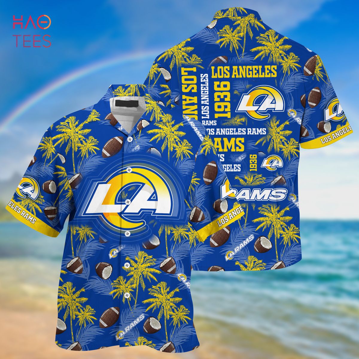 NEW Los Angeles Rams NFL Hawaiian Shirt 3D