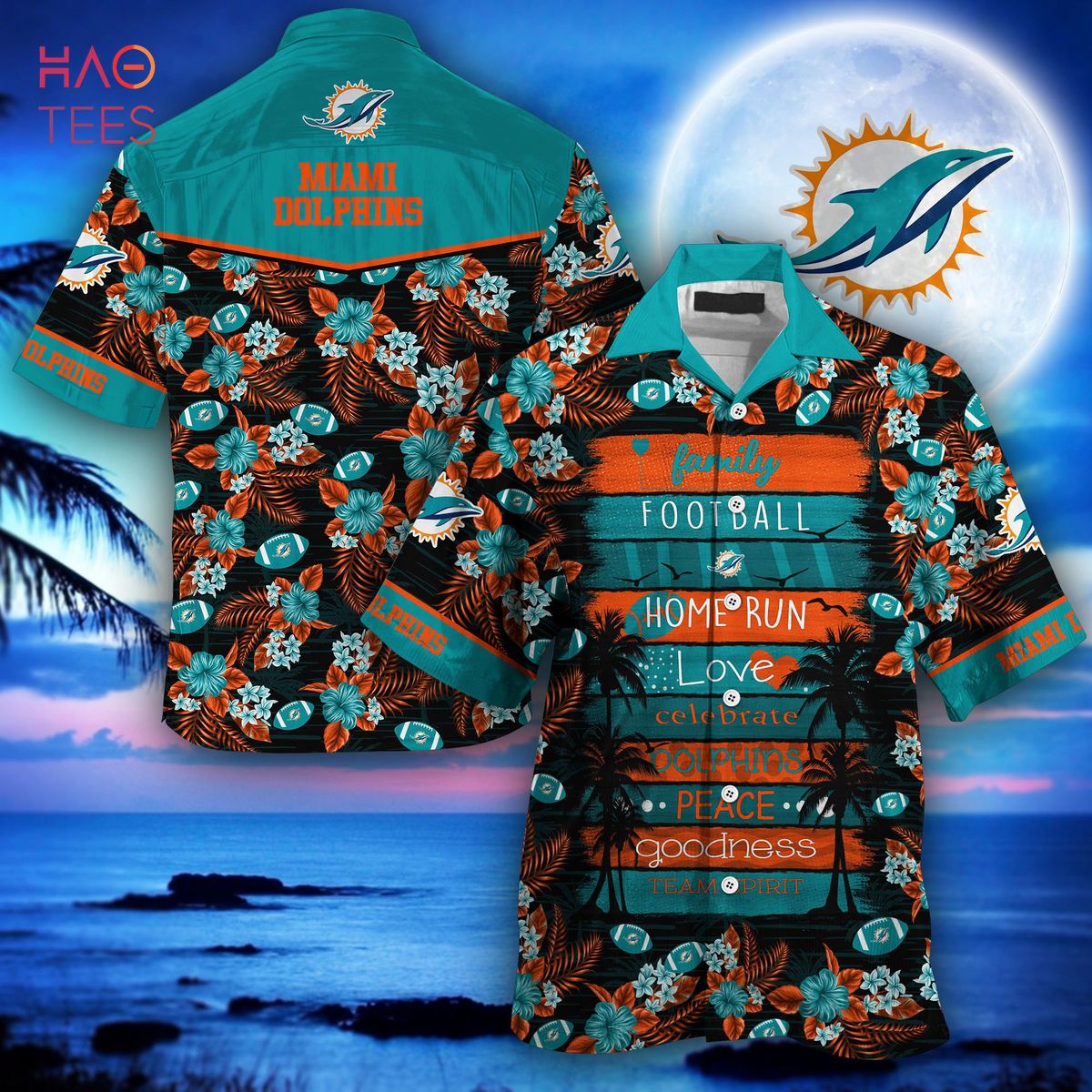 NEW Miami Dolphins NFL Hawaiian Shirt
