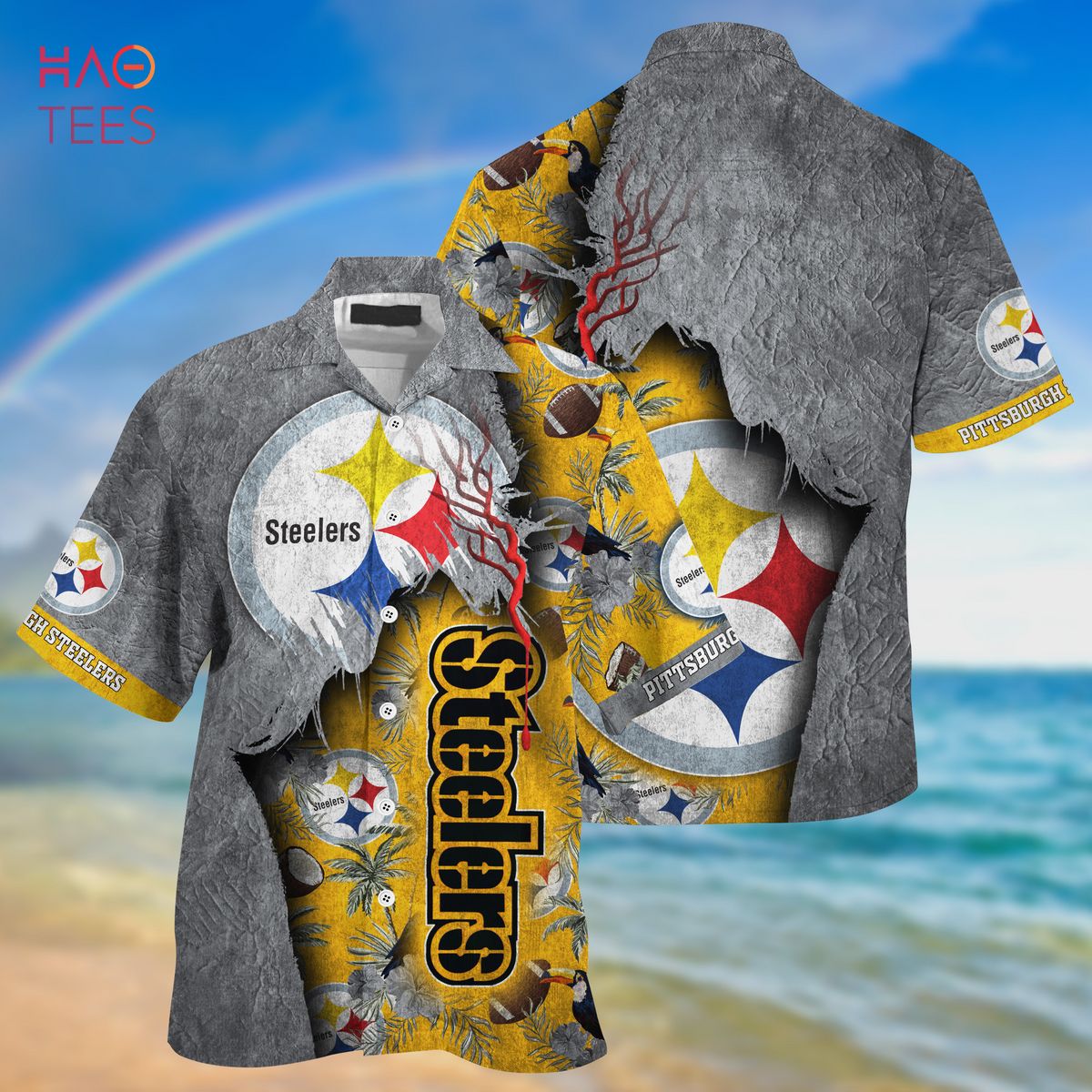 NEW Pittsburgh Steelers NFL God Hawaiian Shirt