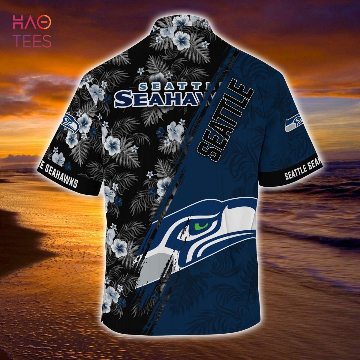 Mickey And Floral Seattle Seahawks NFL Summer Hawaiian Shirt