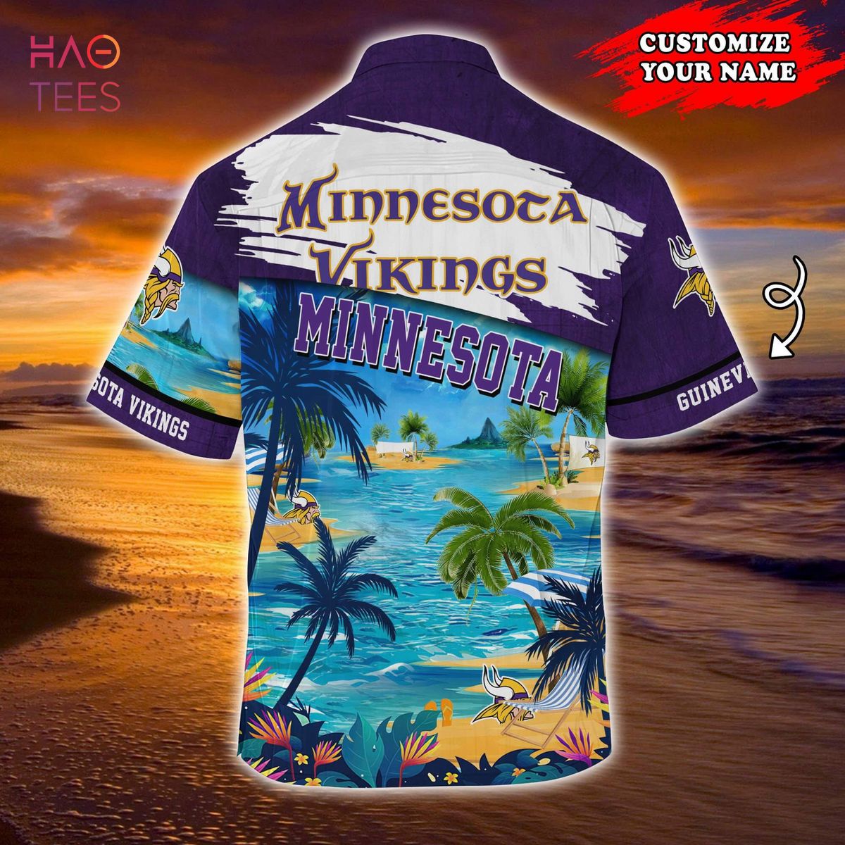 Minnesota Vikings NFL Customized Summer Hawaiian Shirt Minnesota Vikings NFL Customized Summer Hawaiian Shirt