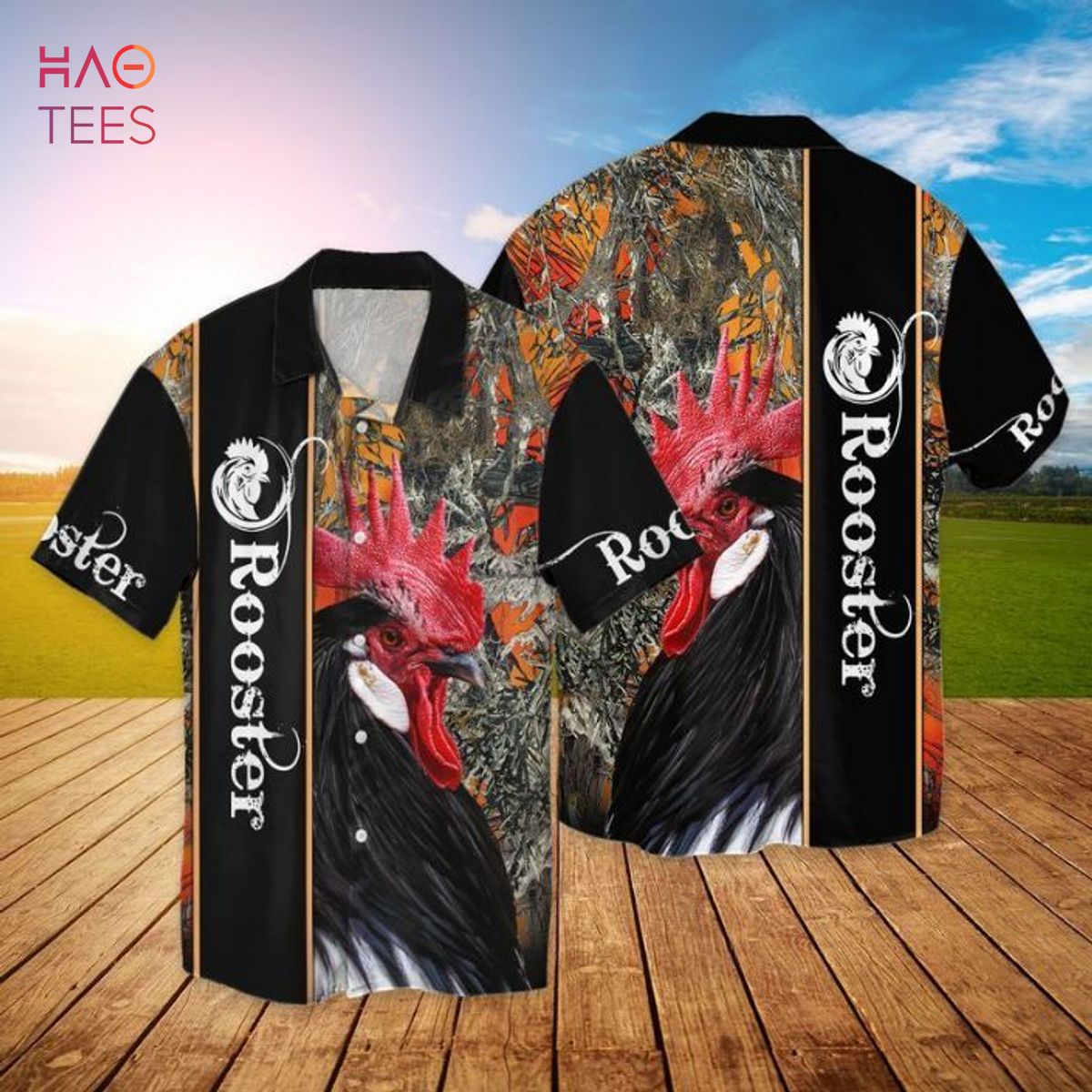 Rooster Hawaiian Shirt - Teeruto