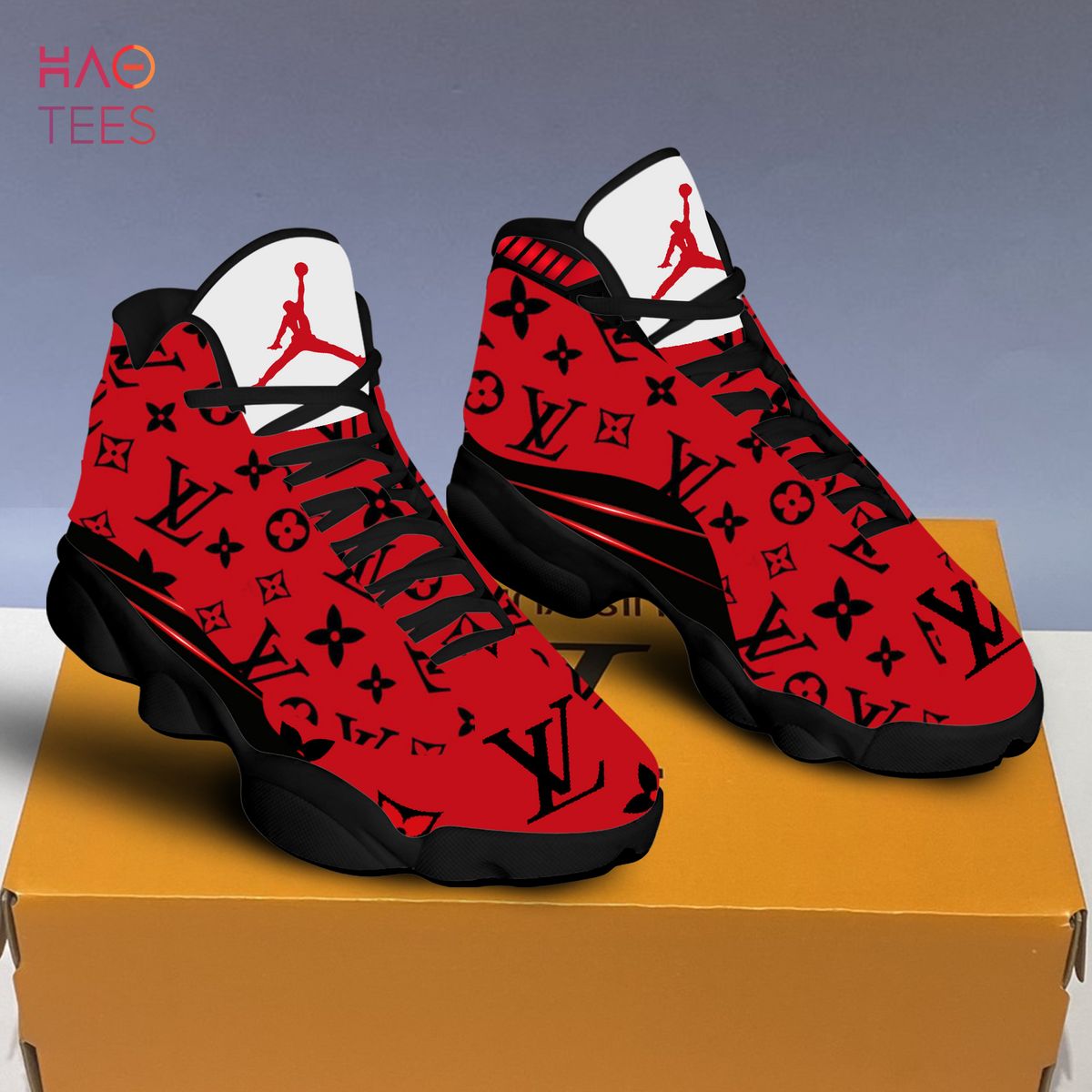 LV Air Jordan 13 Red Shoes Limited