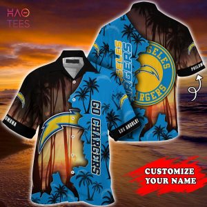 Los Angeles Chargers NFL Customized Summer 3D All Over Printed Hawaiian Shirt, Short