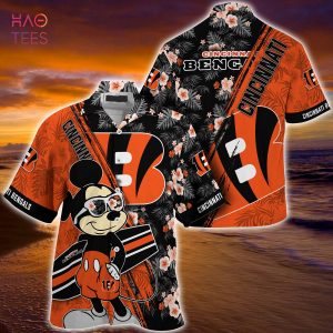 Mickey And Floral Cincinnati Bengals NFL Summer Hawaiian Shirt