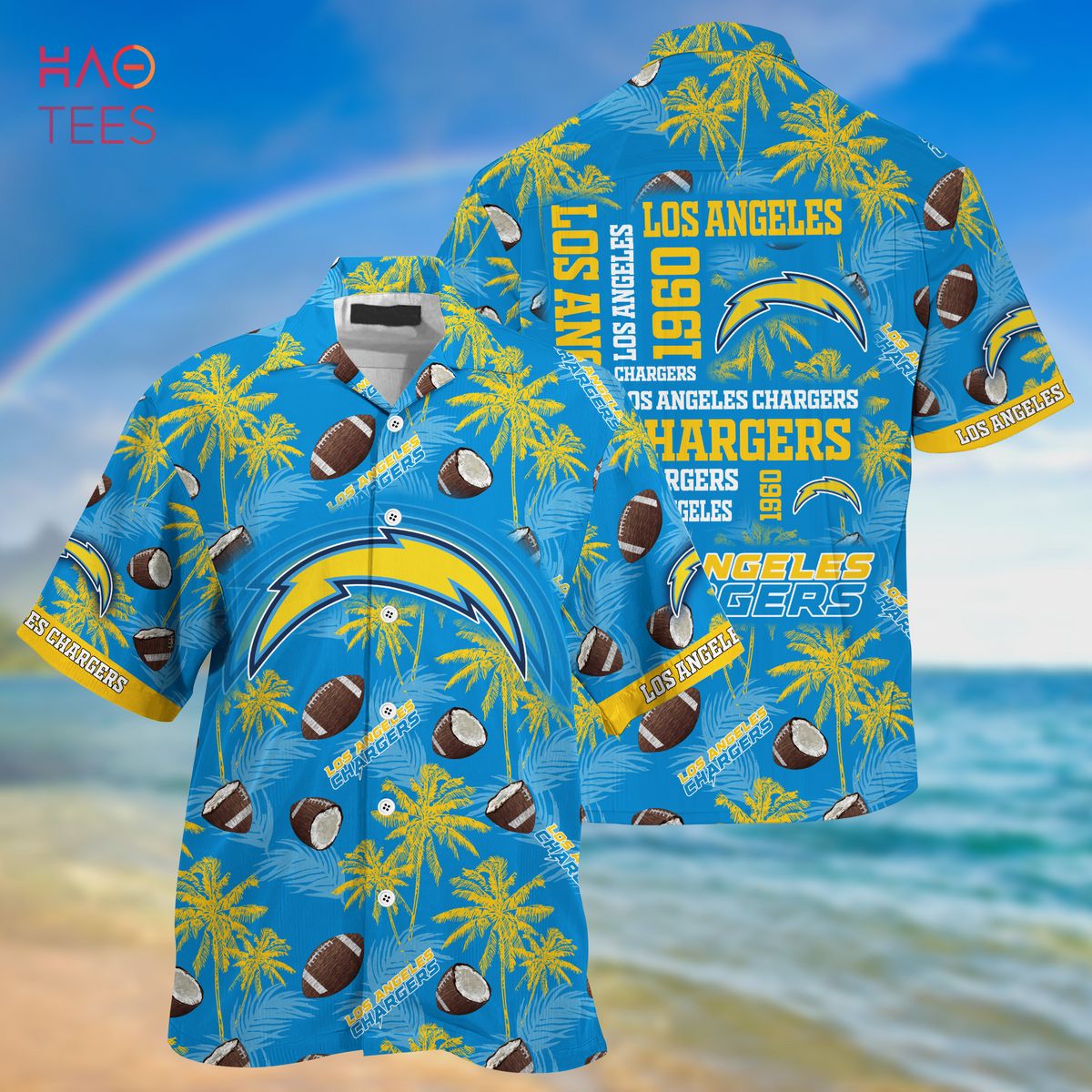 NEW Los Angeles Chargers NFL 3D All Over Printed Hawaiian Shirt, Short