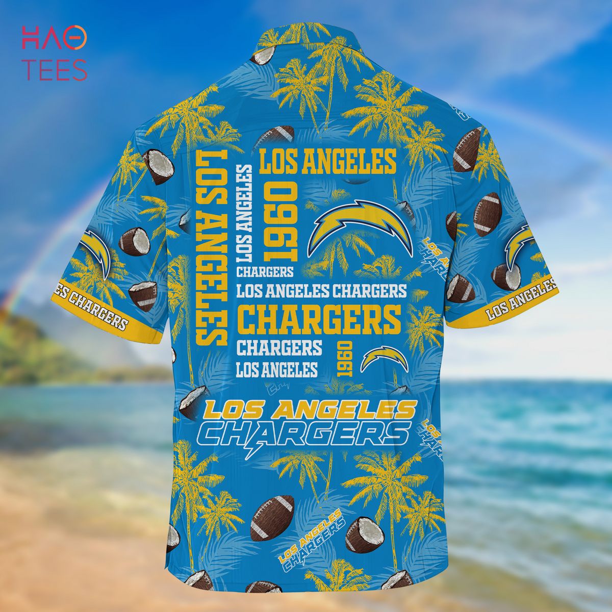 Nike Logo Los Angeles Chargers Shirt - High-Quality Printed Brand