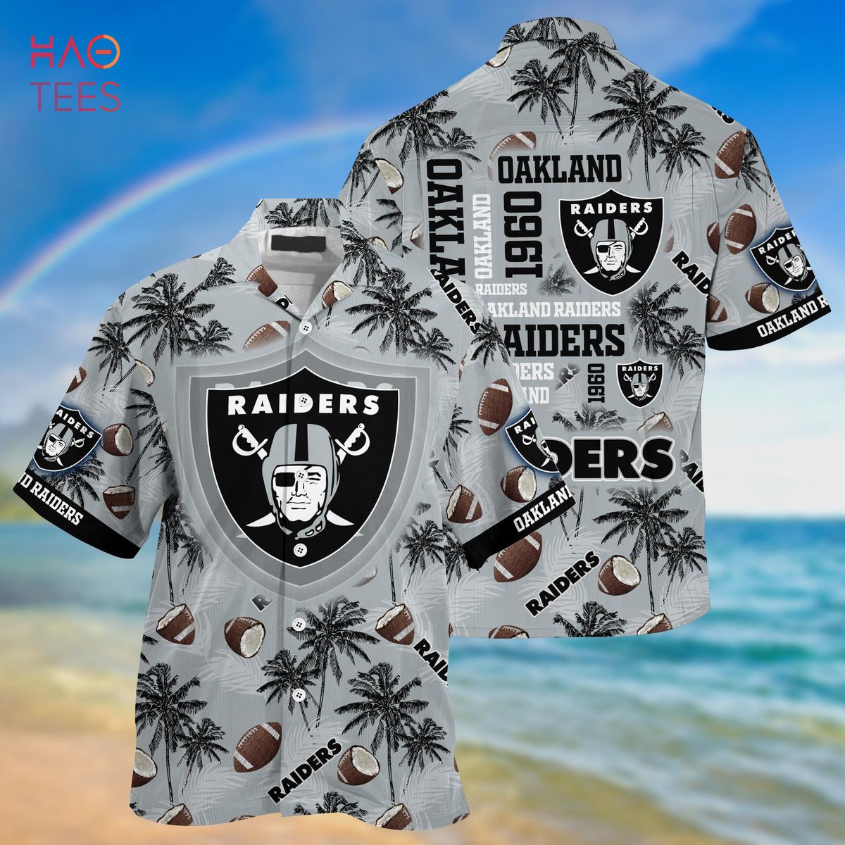 oakland raiders aloha shirt