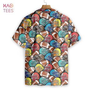 BEST American Football Colorful Pattern Hawaiian Shirt