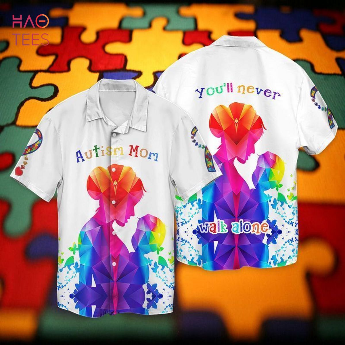 BEST Autism Awareness Autism Mom Walk Alone Hawaiian Shirt BEST Autism Awareness Autism Mom Walk Alone Hawaiian Shirt