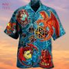 Dragon Viking Print Hawaiian Shirt