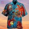 BEST Dragon Viking Print Hawaiian Shirt
