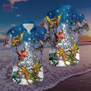 BEST Dragons Merry Christmas Hawaii Aloha Shirt